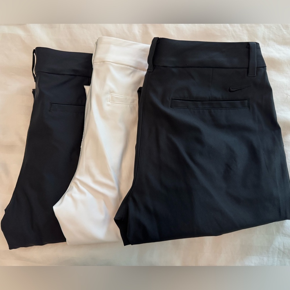 Nike Black and White Dri-Fit Golf Pants (3), Size 6